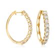 3.00 ct. t.w. Diamond Hoop Earrings in 14kt Yellow Gold