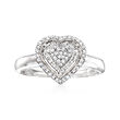 .20 ct. t.w. Diamond Heart Ring in Sterling Silver