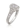 Henri Daussi 1.09 ct. t.w. Diamond Engagement Ring in 18kt White Gold