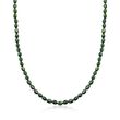 C. 1960 Vintage 80.00 ct. t.w. Green Tourmaline Necklace With 14kt Yellow Gold