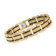 Men's 18kt Gold-Plated Stainless Steel Link Bracelet