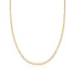 15.00 ct. t.w. Graduated CZ Tennis Necklace in 14kt Gold Over Sterling