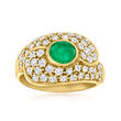 .70 Carat Emerald Ring with 1.00 ct. t.w. Diamonds in 18kt Yellow Gold