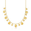 C. 1970 Vintage 21.50 ct. t.w. Citrine Drops Necklace in 14kt Yellow Gold