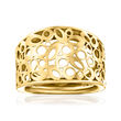Italian 14kt Yellow Gold Dome Cut-Out Ring