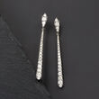 1.50 ct. t.w. Diamond Linear Earrings in Sterling Silver