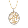 .48 ct. t.w. Diamond Tree of Life Pendant Necklace in 14kt Yellow Gold