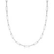 Charles Garnier Sterling Silver Paper Clip Link Necklace