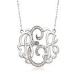 .30 ct. t.w. Diamond Personalized Monogram Necklace in 14kt White Gold