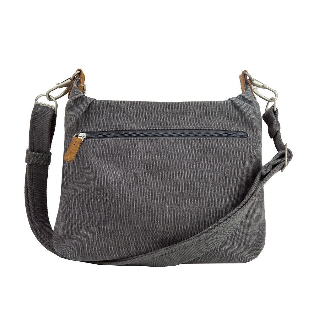 Travelon &quot;Anti-Theft Heritage&quot; Pewter Cotton Canvas Hobo Bag | Ross-Simons