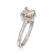 C. 2000 Vintage 1.28 ct. t.w. Light Yellow and White Diamond Ring in 14kt and 18kt White Gold