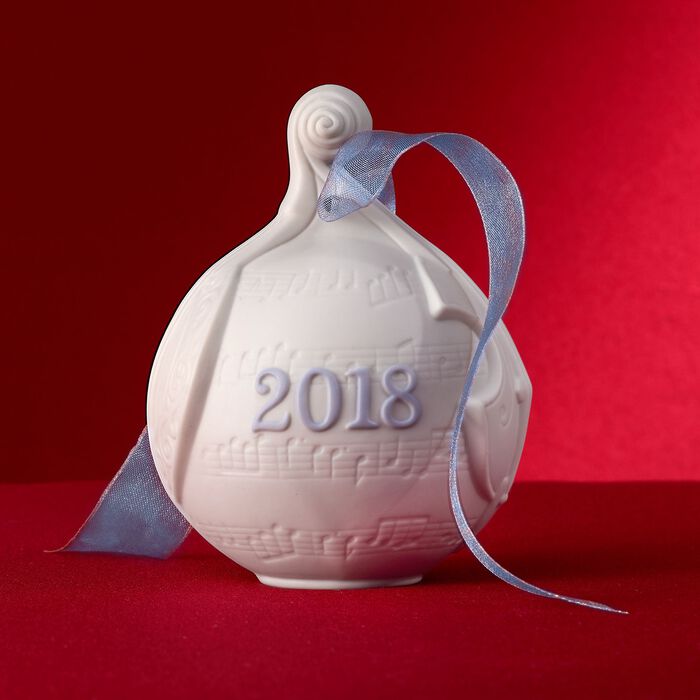 Lladro 2018 Annual Porcelain Ball Ornament - Blue