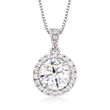 2.00 ct. t.w. Moissanite Pendant Necklace in Sterling Silver