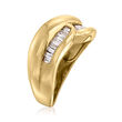 C. 1980 Vintage .75 ct. t.w. Baguette Diamond Ring in 18kt Yellow Gold