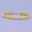 18kt Yellow Gold Interlocking Oval Link Bracelet