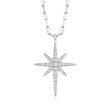 Charles Garnier &quot;Starburst&quot; .68 ct. t.w. CZ Pendant Necklace in Sterling Silver