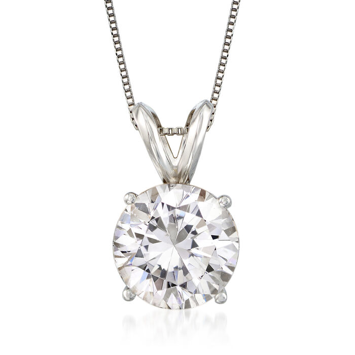 2.00 Carat Diamond Solitaire Pendant Necklace in Platinum