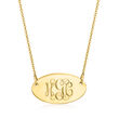 14kt Yellow Gold Personalized Oval Necklace