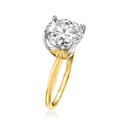 5.00 Carat Lab-Grown Diamond Solitaire Ring in 14kt Yellow Gold