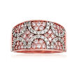 1.04 ct. t.w. White and Pink Diamond Ring in 18kt Rose Gold