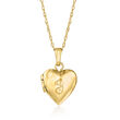 Baby's 14kt Yellow Gold Personalized Heart Locket Necklace
