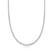 10.00 ct. t.w. Diamond Graduated Tennis Necklace in 14kt White Gold