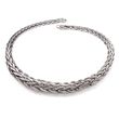 Sterling Silver Graduated Wheat Link Necklace