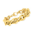 Italian 14kt Yellow Gold Large-Link Bracelet