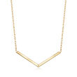 14kt Yellow Gold Chevron Necklace