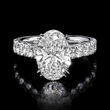4.00 ct. t.w. Oval and Round Lab-Grown Diamond Ring in 14kt White Gold