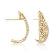 Italian 18kt Yellow Gold Diamond-Cut Half-Hoop Earrings