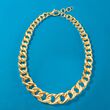 Italian Andiamo 14kt Yellow Gold Graduated Curb-Link Necklace