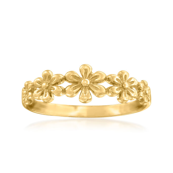 10kt Yellow Gold Multi-Flower Ring