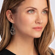 .10 ct. t.w. Garnet Open-Space Drop Earrings in Sterling Silver