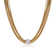 C. 1980 Vintage Tiffany Jewelry 2.50 ct. t.w. Diamond Multi-Strand Necklace in 18kt Yellow Gold
