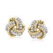 .20 ct. t.w. Diamond Love Knot Earrings in 10kt Two-Tone Gold