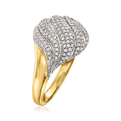 .33 ct. t.w. Diamond Wave Ring in 18kt Yellow Gold