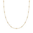 C. 1980 Vintage .51 ct. t.w. Diamond Station Necklace in 14kt Yellow Gold