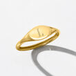 Italian 14kt Yellow Gold Personalized Signet Ring