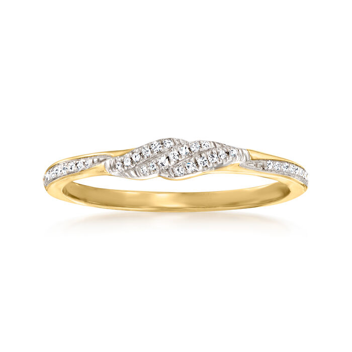 Diamond-Accented Ring in 10kt Yellow Gold