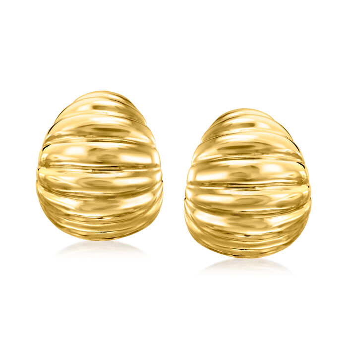 Italian 18kt Gold Over Sterling Shrimp Earrings
