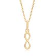18kt Yellow Gold Small Infinity Symbol Pendant Necklace