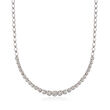 1.00 ct. t.w. Graduated Diamond Necklace in Sterling Silver