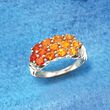 Fire Opal Ombre Ring in Sterling Silver