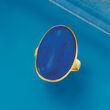 Lapis Ring in 14kt Yellow Gold