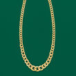 Italian 14kt Yellow Gold Graduated Curb-Link Necklace