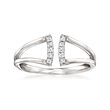 .10 ct. t.w. Diamond Open-Space Ring in Sterling Silver