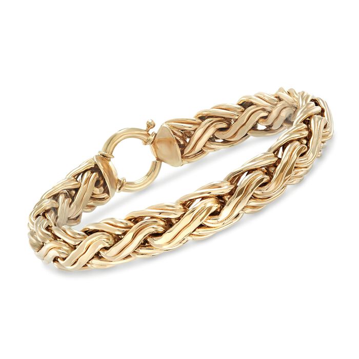 14kt Yellow Gold Braided Link Bracelet