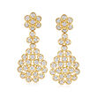 .50 ct. t.w. Diamond Multi-Circle Drop Earrings in 18kt Gold Over Sterling