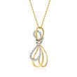 .41 ct. t.w. Diamond Bow Necklace in 14kt Yellow Gold